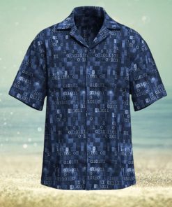 Binary Computer 1s And 0s Blue Hawaiian Shirt