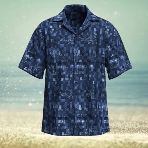 Binary Computer 1s And 0s Blue Hawaiian Shirt