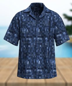 Binary Computer 1s And 0s Blue Hawaiian Shirt