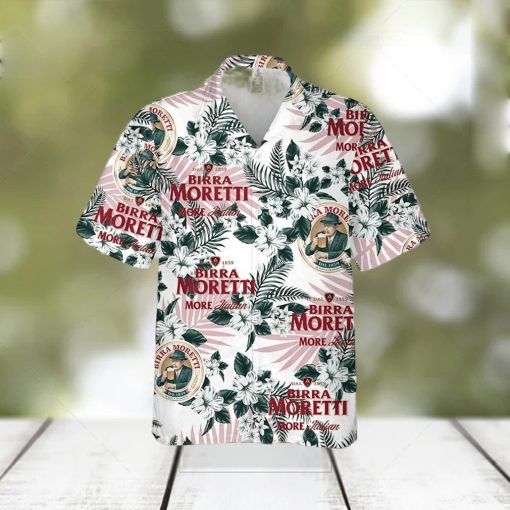 Birra Moretti Flowers Pattern Summer Hawaiian Shirt