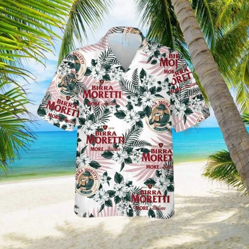 Birra Moretti Flowers Pattern Summer Hawaiian Shirt