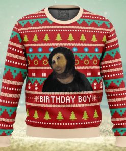 Birthday Boy Potato Jesus Ugly Christmas Sweater 3D Gift Christmas Funny