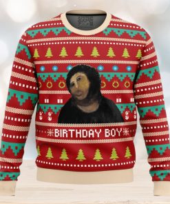 Birthday Boy Potato Jesus Ugly Christmas Sweater 3D Gift Christmas Funny