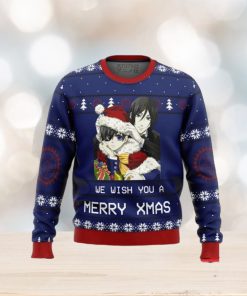 Black Butler Merry Xmas Ugly Christmas Sweaters