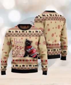 Black Cat Baby It’s Cold Outside Christmas 3D Sweater