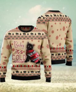 Black Cat Baby It’s Cold Outside Christmas 3D Sweater