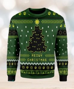 Black Cat Christmas Tree Ugly Christmas Sweater Xmas Gift Men And Women Christmas Sweater