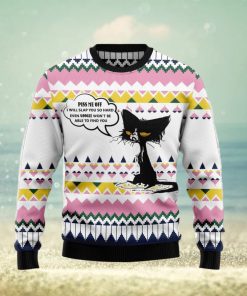 Black Cat Piss Me Off Angry Cat Christmas 3D Sweater