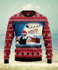 Black Cat What Ugly Christmas Sweater 3D Gift Christmas Funny