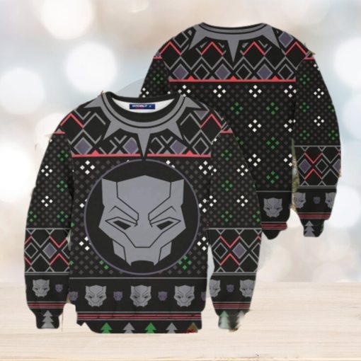 Black Panther Mask Wakanda Marvel Ugly Christmas Sweater