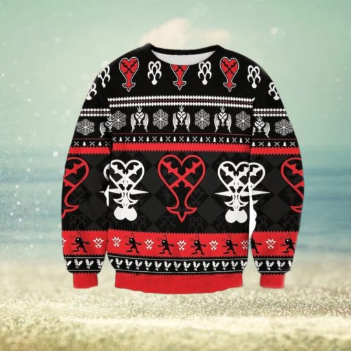 Black Red Card 3D Ugly Christmas Sweater For Men And Women