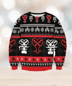 Black Red Card 3D Ugly Christmas Sweater For Men And Women