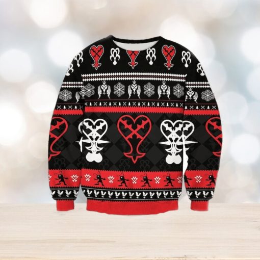 Black Red Card 3D Ugly Christmas Sweater For Men And Women