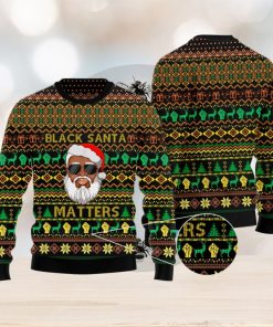 Black Santa Clause Matter Christmas Pattern Ugly Christmas Sweater Unisex 3D Sweater Christmas Gift