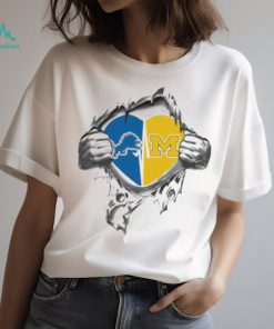 Blood Inside Me Detroit Lions And Michigan Wolverines 2023 shirt