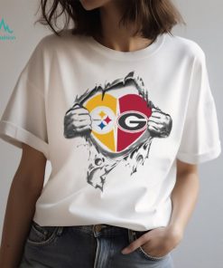 Blood Inside Me Pittsburgh Steelers And Georgia Bulldogs 2023 T shirt