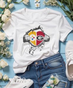 Blood Inside Me Pittsburgh Steelers And Georgia Bulldogs 2023 T shirt