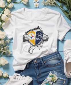 Blood Inside Me Pittsburgh Steelers And New York Yankees 2023 T shirt