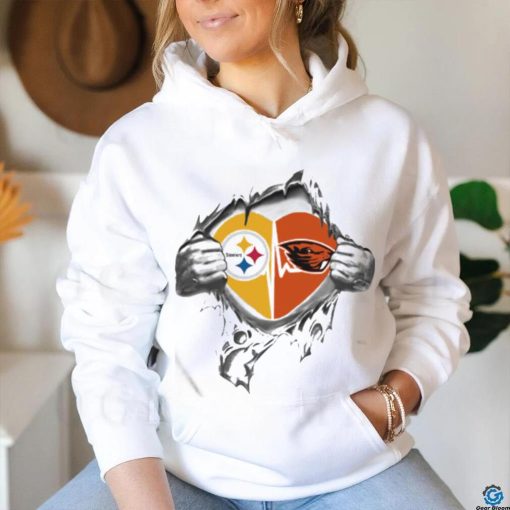 Blood Inside Me Pittsburgh Steelers And Oregon State Beavers 2023 T shirt