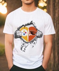 Blood Inside Me Pittsburgh Steelers And Oregon State Beavers 2023 T shirt