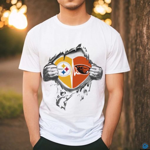Blood Inside Me Pittsburgh Steelers And Oregon State Beavers 2023 T shirt