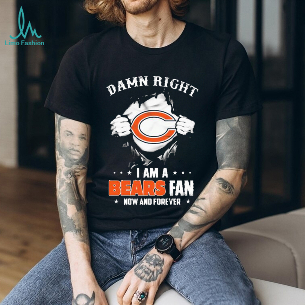 Damn right i am a Chicago Bears fan now and forever signatures shirt,  hoodie, sweater, long sleeve and tank top