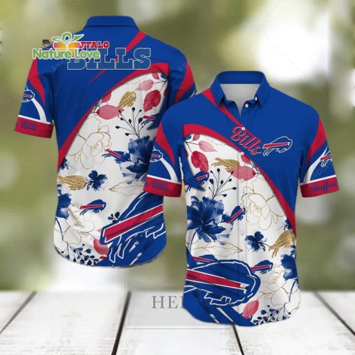 Blue Flower Buffalo Bills Hawaiian Shirt NFL Gift For Fans