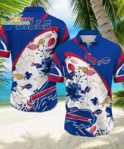 Blue Flower Buffalo Bills Hawaiian Shirt NFL Gift For Fans