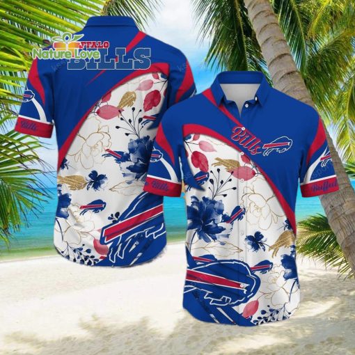 Blue Flower Buffalo Bills Hawaiian Shirt NFL Gift For Fans