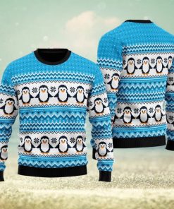 Blue Penguins Xmas Pattern Ugly Christmas Sweater Best Gift For Men And Women