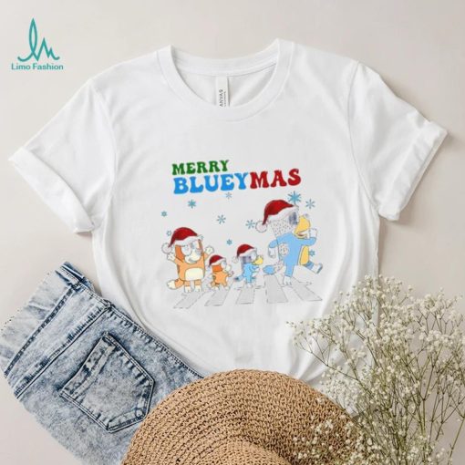 Bluey Abbey family Crossing the Road, Bluey Christmas Shirt