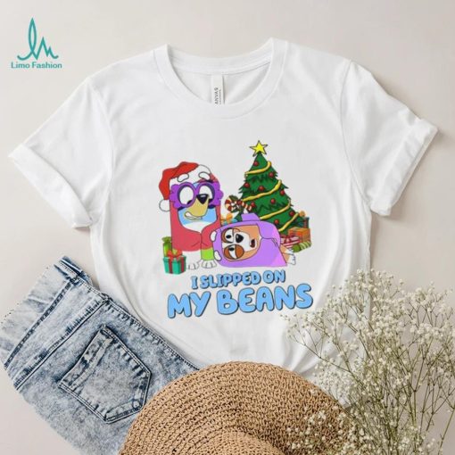 Bluey Christmas Slipped On My Beans, Bluey Christmas Shirt