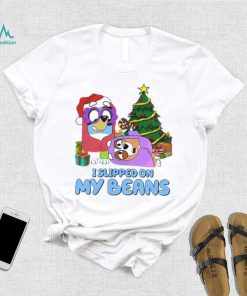 Bluey Christmas Slipped On My Beans, Bluey Christmas Shirt