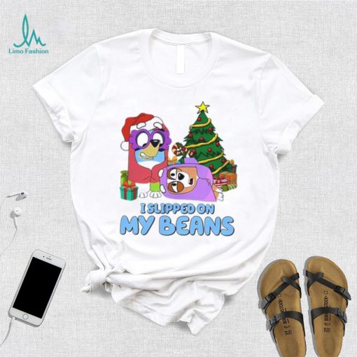Bluey Christmas Slipped On My Beans, Bluey Christmas Shirt