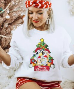 Bluey Christmas Tree T Shirt, Christmas cartoon T shirt