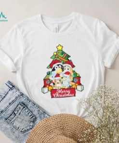 Bluey Christmas Tree T Shirt, Christmas cartoon T shirt