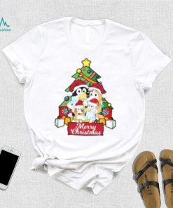Bluey Christmas Tree T Shirt, Christmas cartoon T shirt