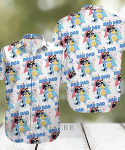 Bluey Hawaiian Shirt Rad Dad Gift For Adult Cartoon Lovers