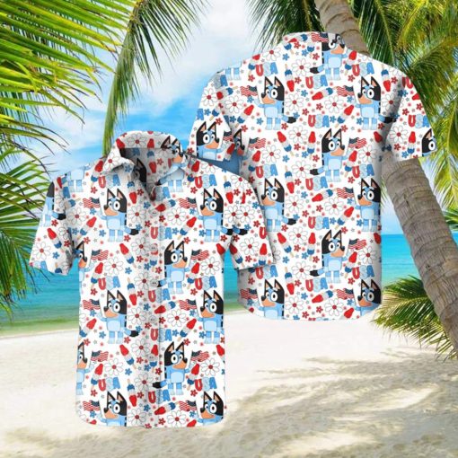 Bluey USA Fourth Of July 2023 Hawaiian Shirt