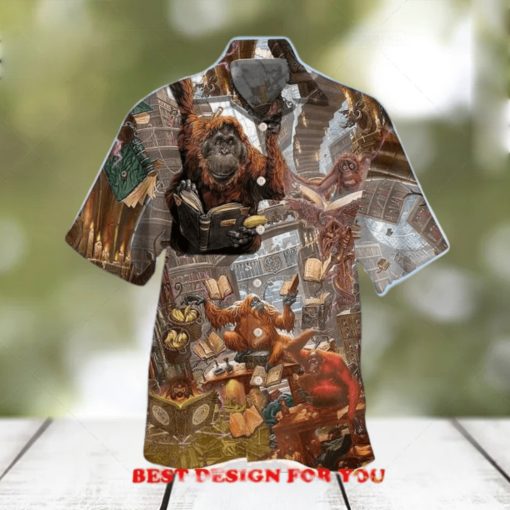 Book Librarian Funny Style Print Over 3D Hawaiian Shirt