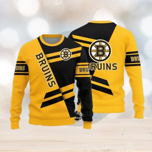 Boston Bruins Basic Pattern Ugly Christmas Sweater