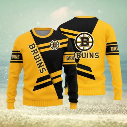 Boston Bruins Basic Pattern Ugly Christmas Sweater