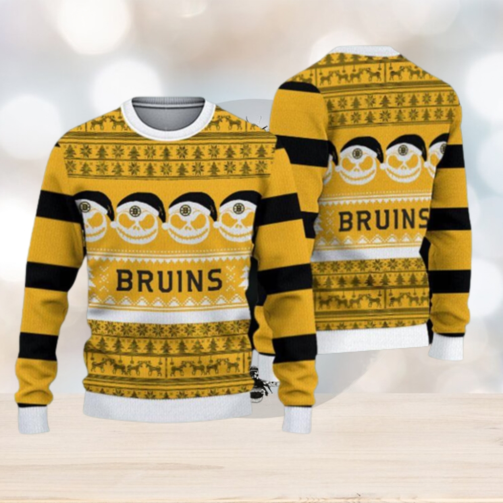 Boston Bruins Christmas Reindeer Pattern Ugly Sweater For Men Women -  Limotees