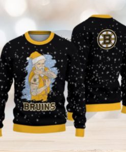 Boston Bruins Christmas Santa Claus Tattoo Ugly Christmas Sweater Cute Christmas Gift