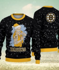 Boston Bruins Christmas Santa Claus Tattoo Ugly Christmas Sweater Cute Christmas Gift