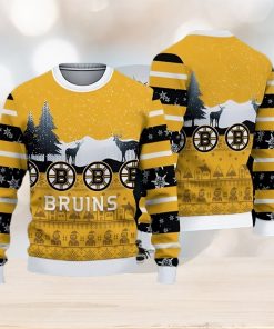 Boston Bruins Fans Reindeers Pattern Ugly Christmas Sweater Gift