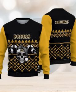 Boston Bruins Fans Skull Cold Knitted Christmas Sweater