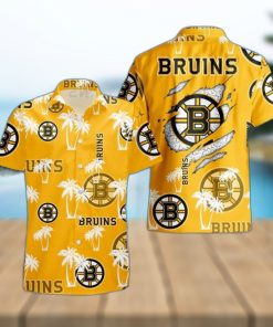 Boston Bruins Palm Tree Pattern Hawaiian Shirt Beach Summer Gift