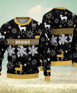 Boston Bruins Pattern Ugly Christmas Sweater Gift