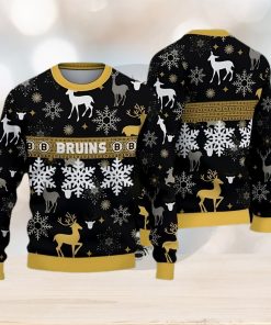 Boston Bruins Pattern Ugly Christmas Sweater Gift